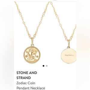 Stone & Strand zodiac Coin Pendant Necklace NWOT